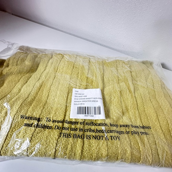 Free People Beach Wanda Sweater Dress Size Small in Dried Moss - Picture 8 of 8